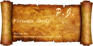 Pirnaga Jenő névjegykártya